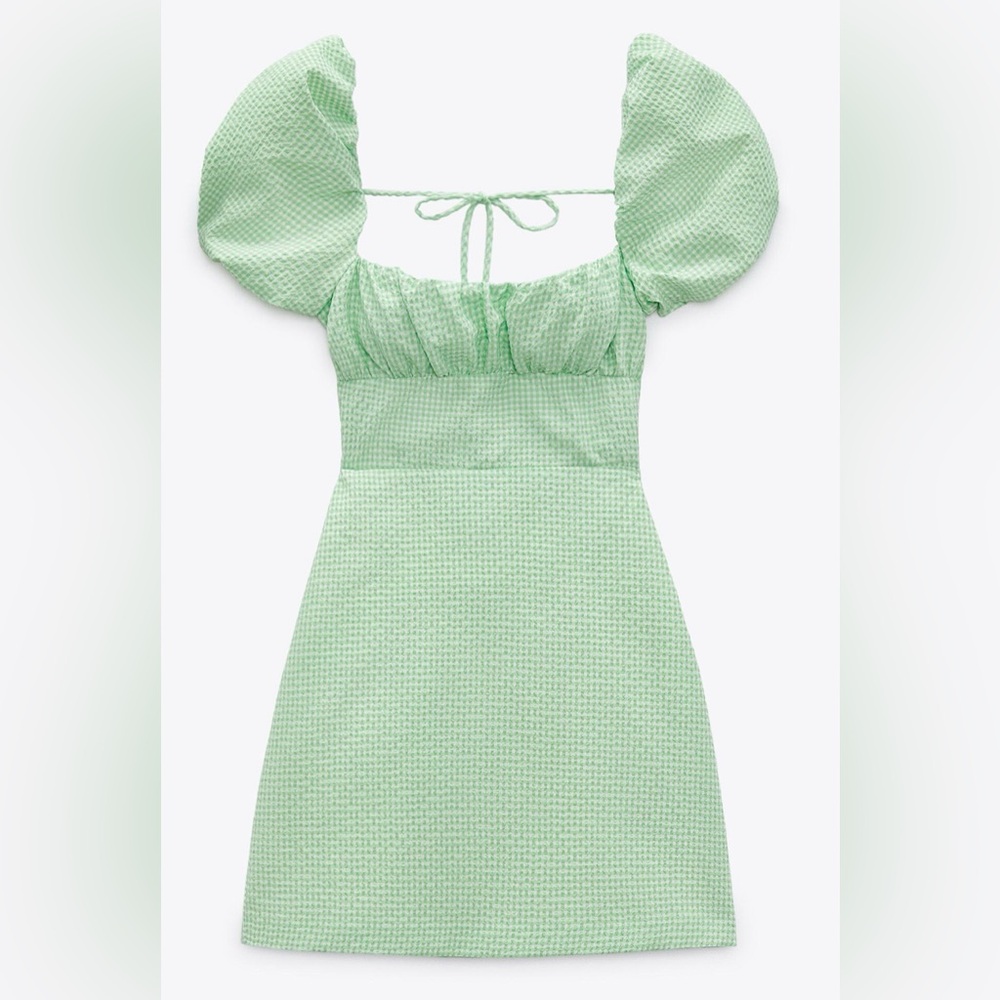 Zara structured gingham dress. Size small. Perfect condition. Worn once.